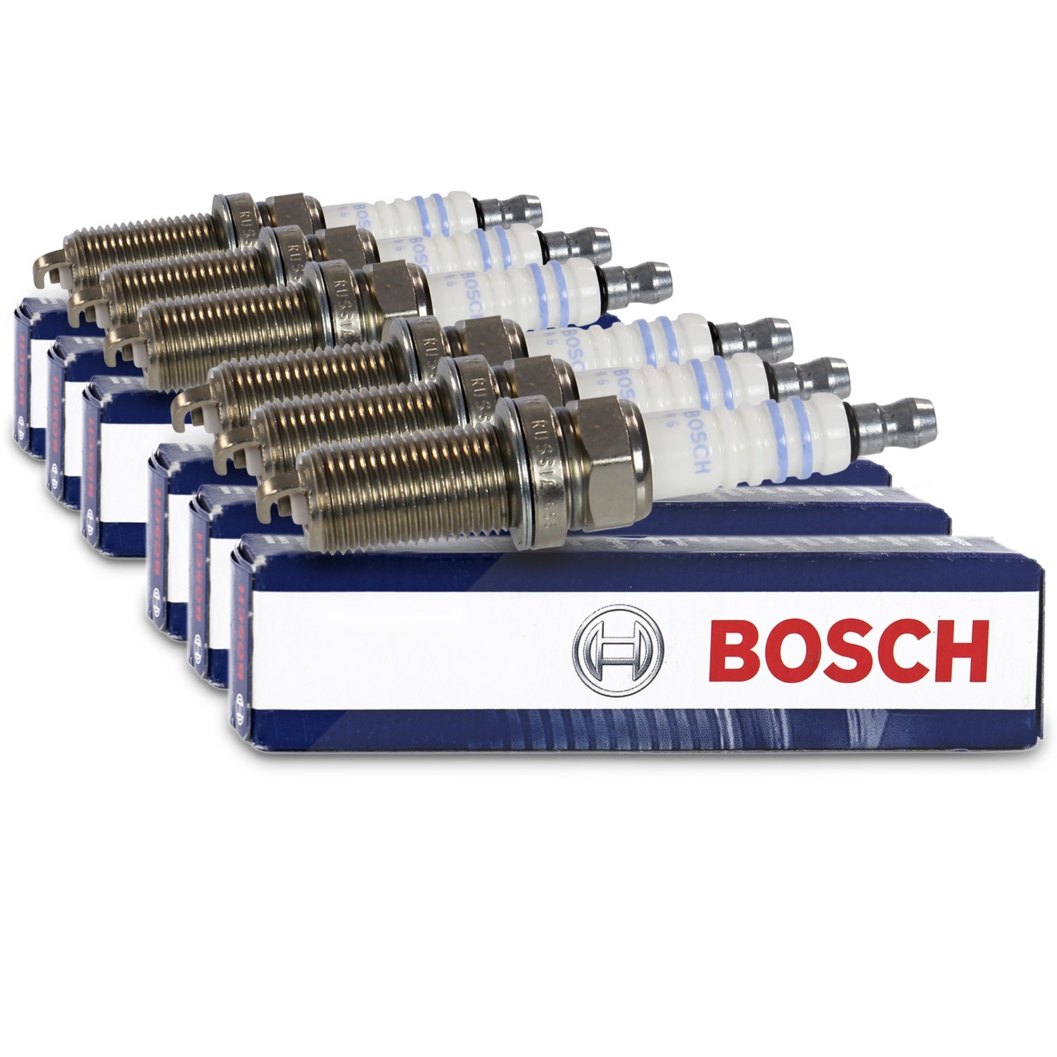 Bosch 6x Zündkerze FR8ME [Hersteller-Nr. 0242229630] für Renault, Nissan