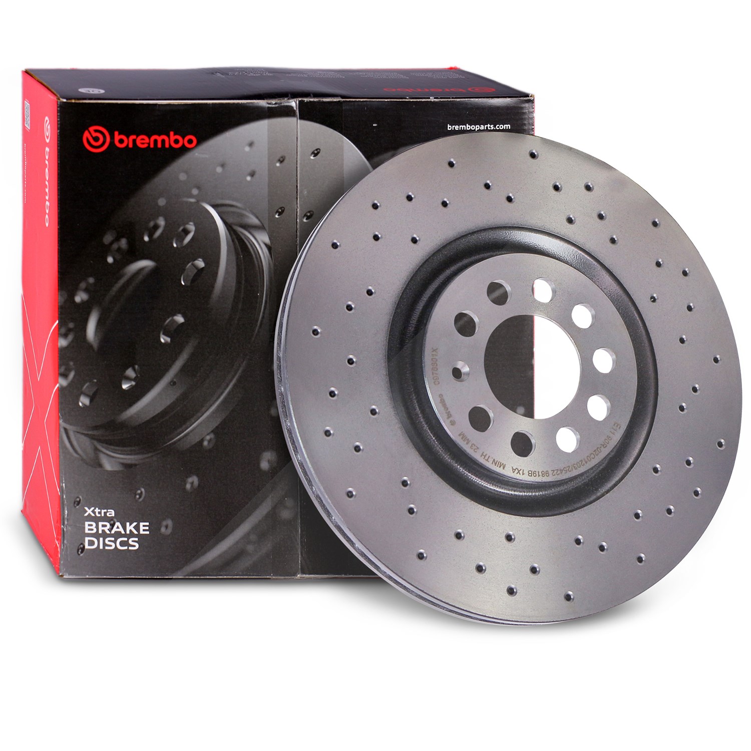 Brembo Bremsscheibe belüftet vorne [Hersteller-Nr. 09.7880.1X] für Skoda, Audi, Seat, VW