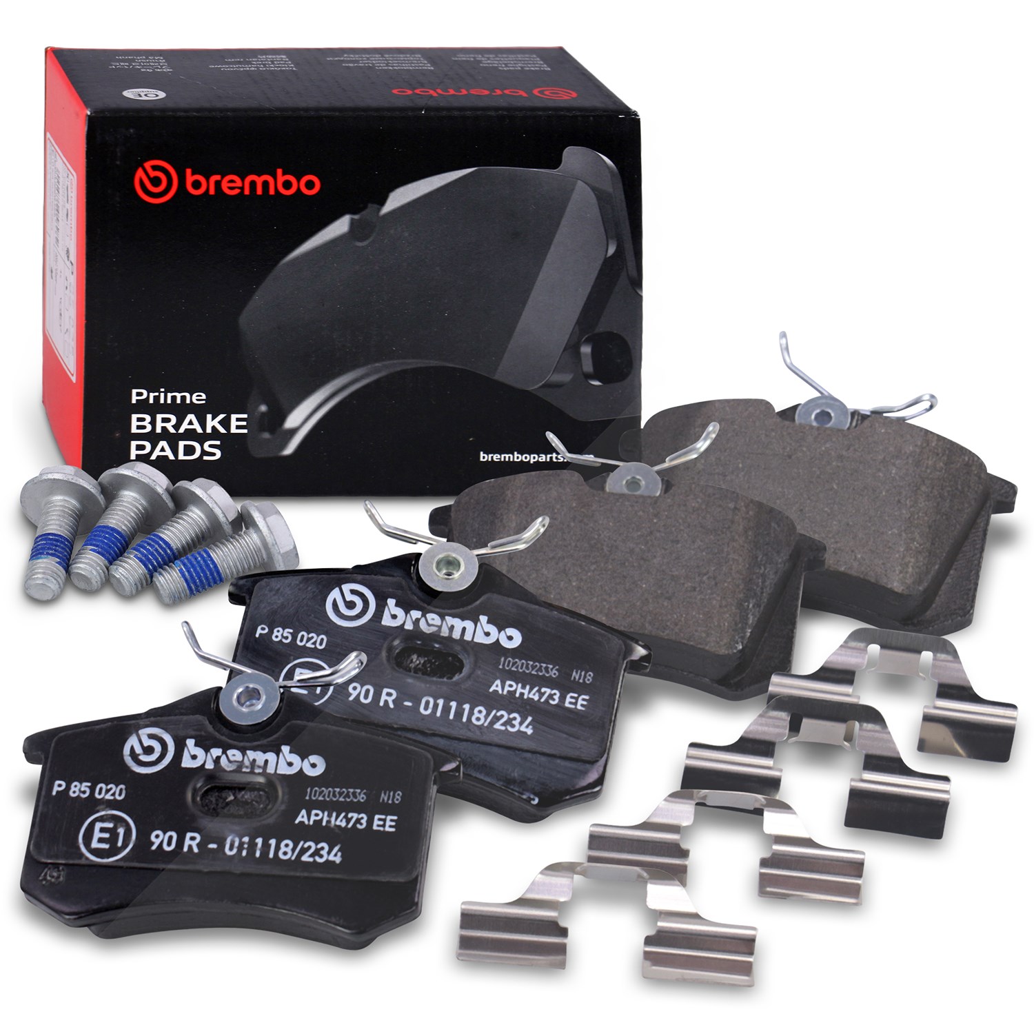 Brembo Bremsbelagsatz hinten [Hersteller-Nr. P85020] für Lancia, Ds, Ford, Mg, Skoda, Fiat, Peugeot, VW, Audi, Seat, Citroën, Shuanghuan