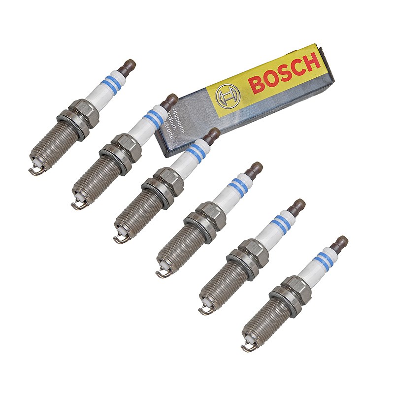 Bosch 6x Zündkerze Iridium [Hersteller-Nr. 0242236577] für Citroën, Hyundai, Lancia, Kia, Nissan, Infiniti, Fiat, Renault, Peugeot