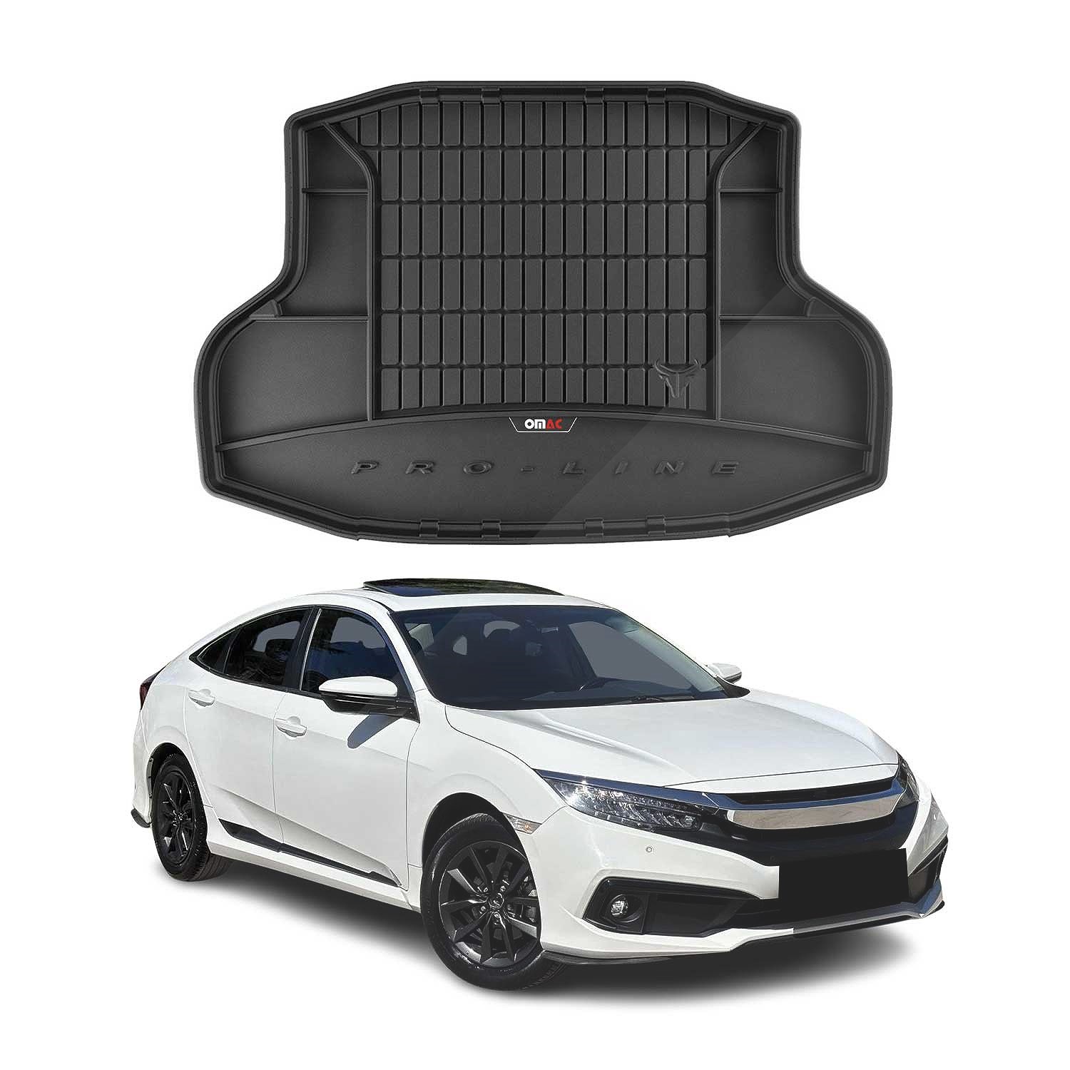 Omac Schwarz Gummi Kofferraumwanne Für Honda Civic X Stufenheck 2017-2021 Tpe - Image 2