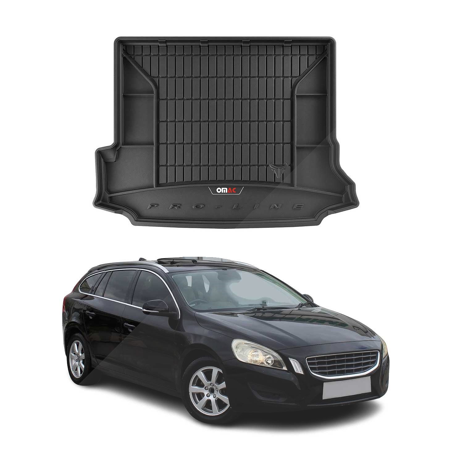 Omac Schwarz Gummi Kofferraumwanne Für Volvo V60 2011-2018 Tpe Laderaumwanne - Image 2