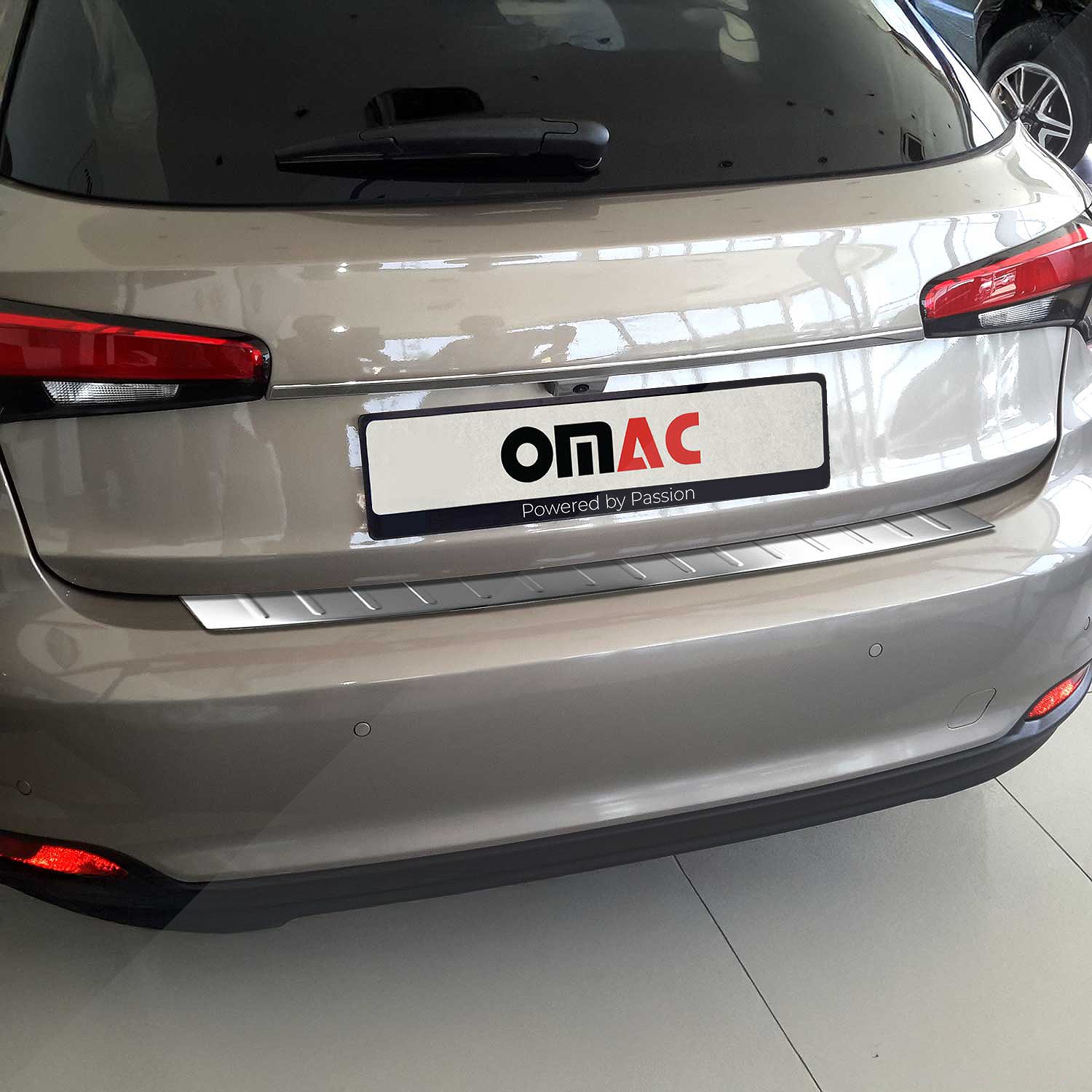 Omac Grau Ladekantenschutz Für Fiat Tipo Cross 2020-2026 Edelstahl Gebürstet - Image 2