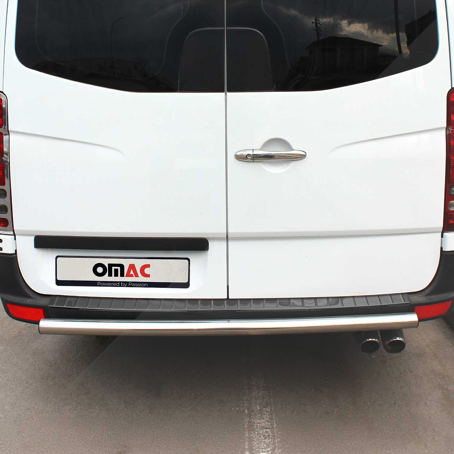 Omac Schwarz Ladekantenschutz Für Mercedes Sprinter Vw Crafter 2006-2018 Chrom Dark - Image 2