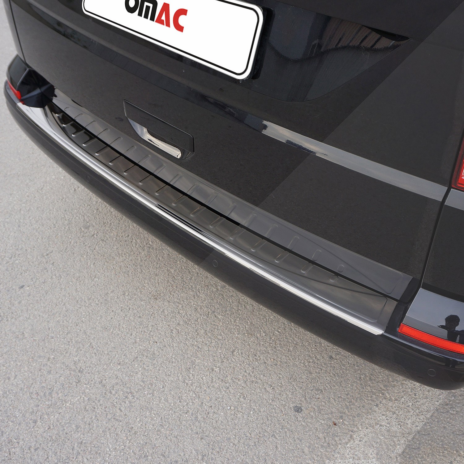 Omac Schwarz Ladekantenschutz Für Vw Transporter Alle T6 2015-2024 Edelstahl Dark - Image 2