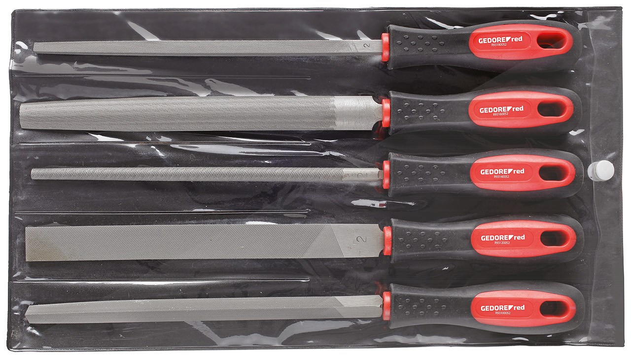 Gedore red R93000005 Feilensatz 5-teilig 3kt+4kt+Flach+Rund+Halb - Image 7