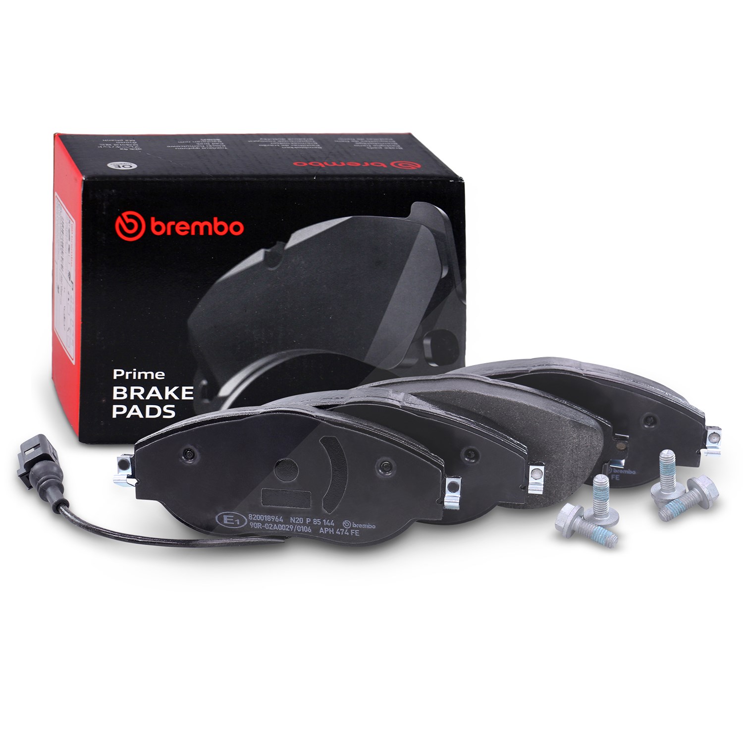 Brembo Bremsbelagsatz mit Warnkontakt vorne [Hersteller-Nr. P85144] für VW, Cupra, Skoda, Seat, Audi