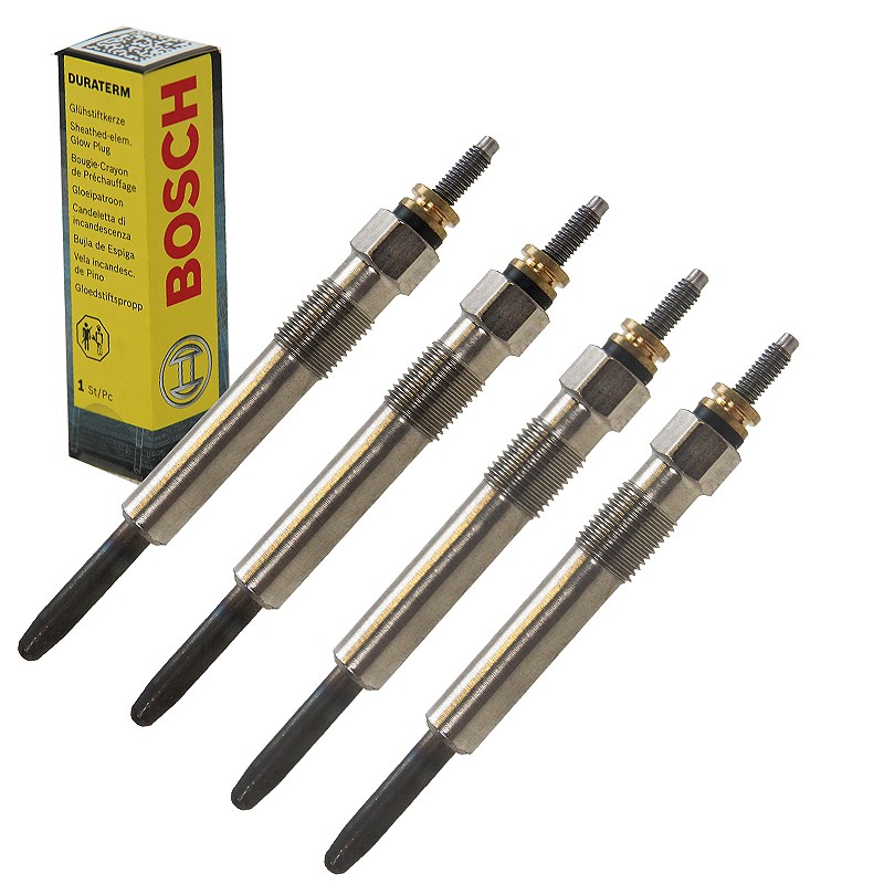 Bosch 4x Glühkerze Duraterm GLP024 [Hersteller-Nr. 0250202131] für Ford