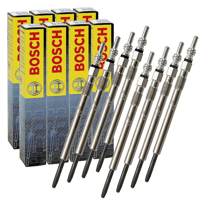 Bosch 8x Glühkerze Duraterm GLP115 [Hersteller-Nr. 0250203004] für Land Rover