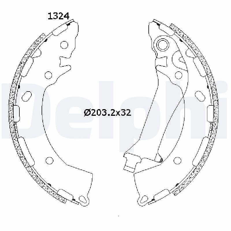 Für DELPHI LS2200 brake jaws. Bayon,i20 - Bild 9
