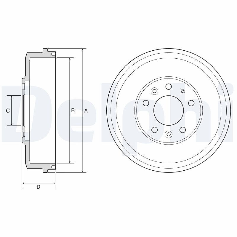 Delphi Bremstrommel Bf578 Für Mazda - Bild 3