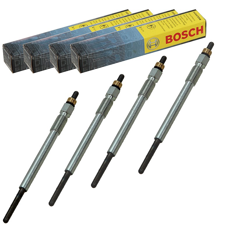 Bosch 4x Glühkerze Duraterm GLP059 [Hersteller-Nr. 0250204001] für Peugeot, Citroën, Ford, Suzuki, Volvo, Mazda