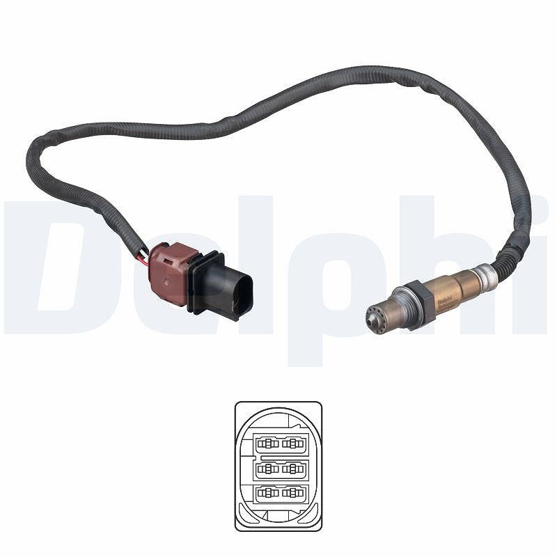 Für DELPHI ES21165-12B1 Oxygen Sensor ES21165-12B1 Lambda probe (650mm) fits: F - Bild 9