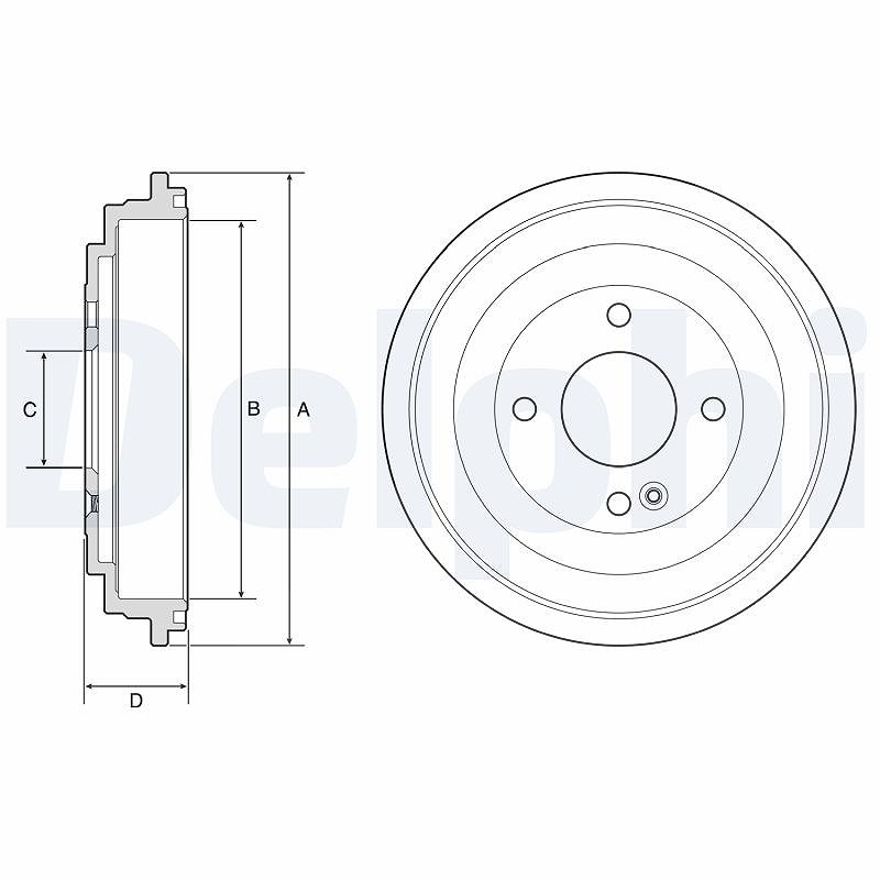 Für DELPHI HAMULCE BF618 BRAKE DRUM - Bild 5