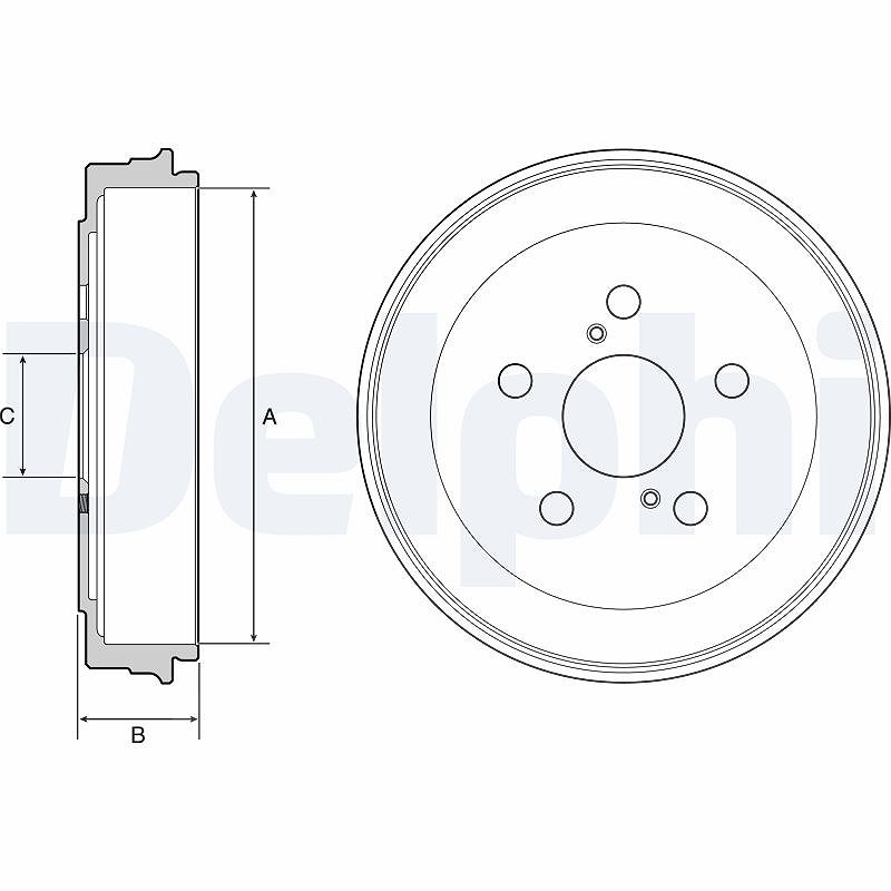 Delphi Bremstrommel Bf536 Für Toyota - Bild 5