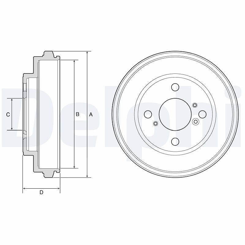 Für DELPHI HAMULCE BF625 BRAKE DRUM - Bild 8