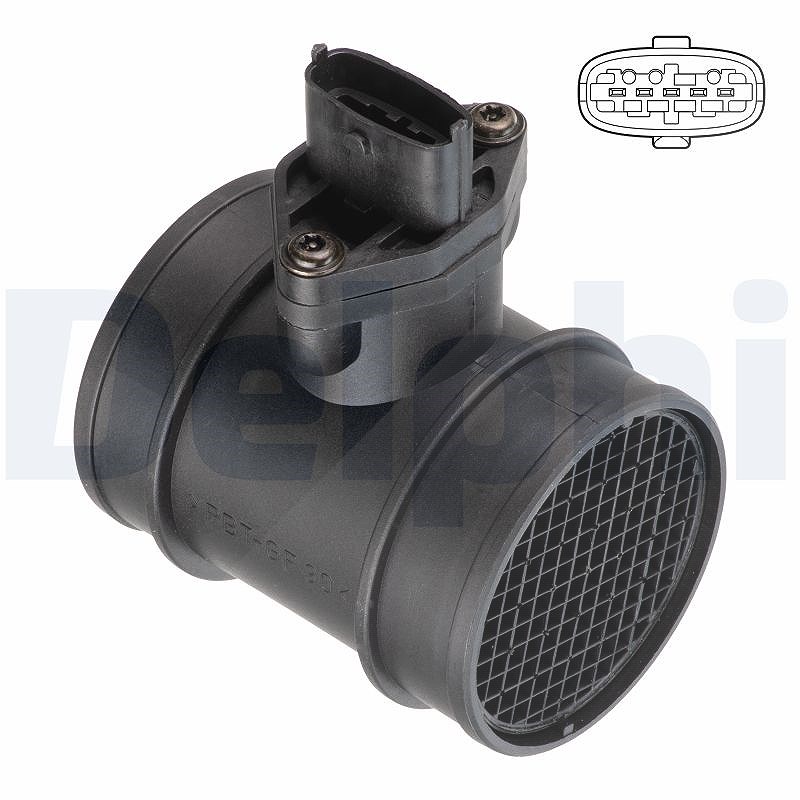 Für DELPHI AF10710-12B1 Mass Air Flow Sensor AF10710-12B1 Air flowmeter (5 pin, - Bild 7