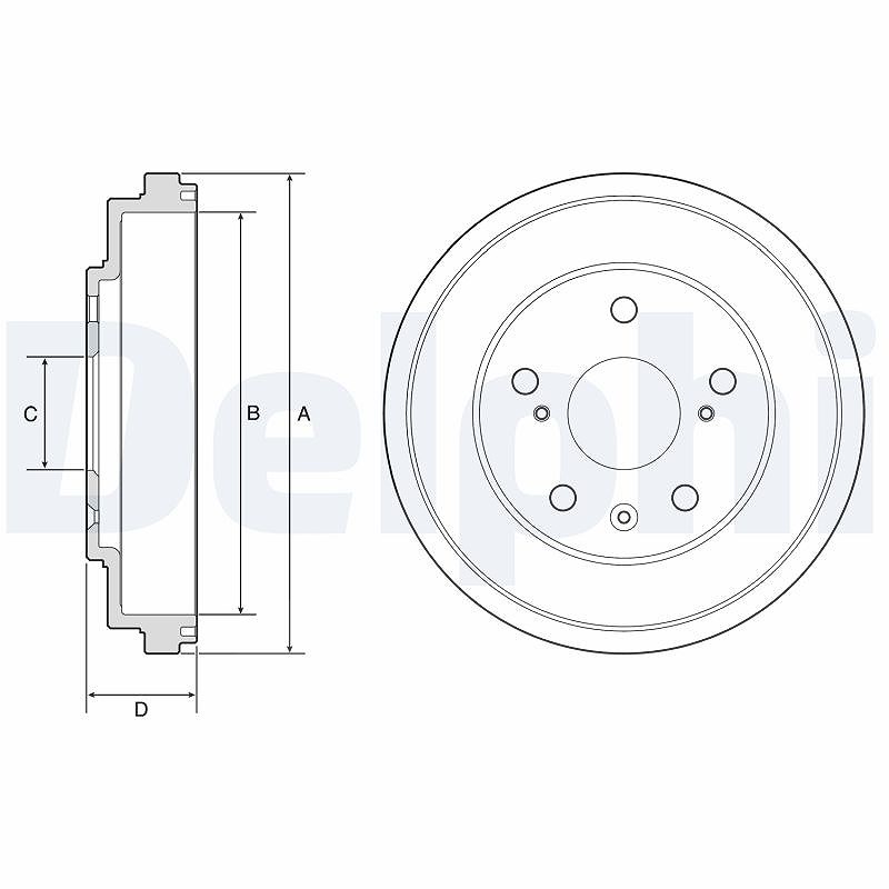 Für DELPHI BF572 Brake drum BF572 Brake drum rear fits: FIAT SEDICI; SUZUKI SX4 - Bild 6
