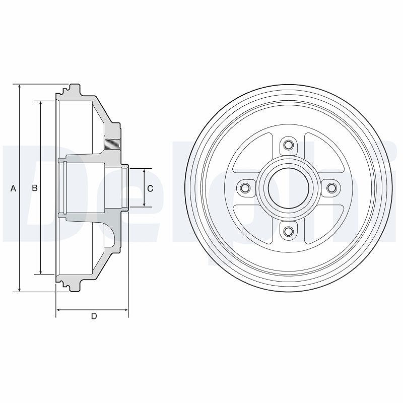 Delphi Bremstrommel Bf571 - Bild 7