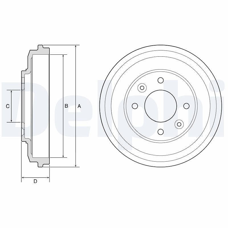 Delphi Bremstrommel Bf598 Für Kia - Bild 5