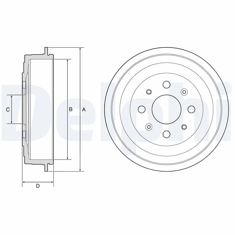 Delphi Bremstrommel Hinten Opel Adam 1,4 - Bild 7