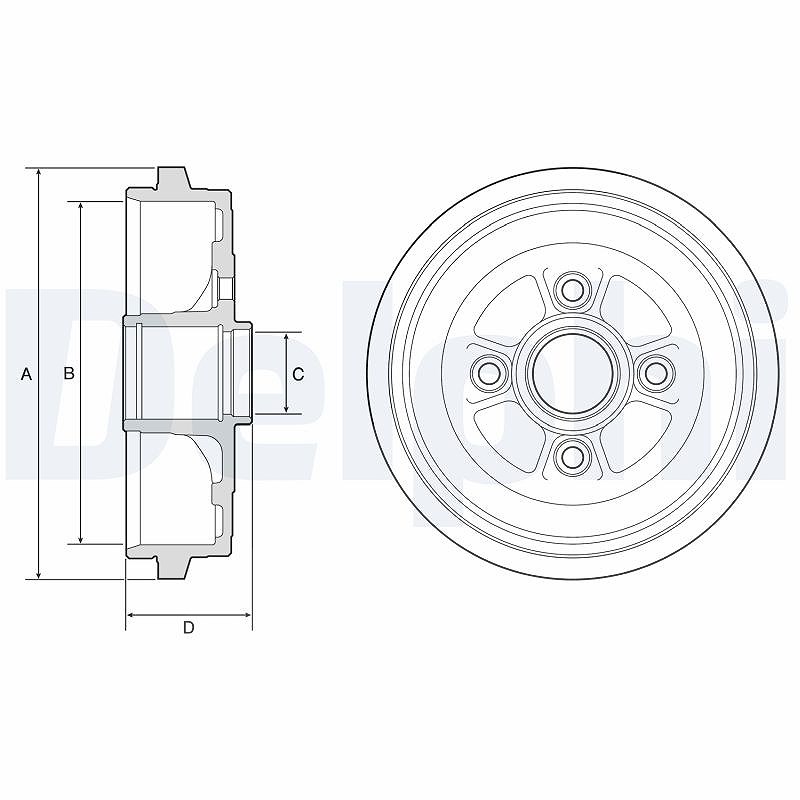 Für DELPHI HAMULCE BF574 BRAKE DRUM - Bild 7
