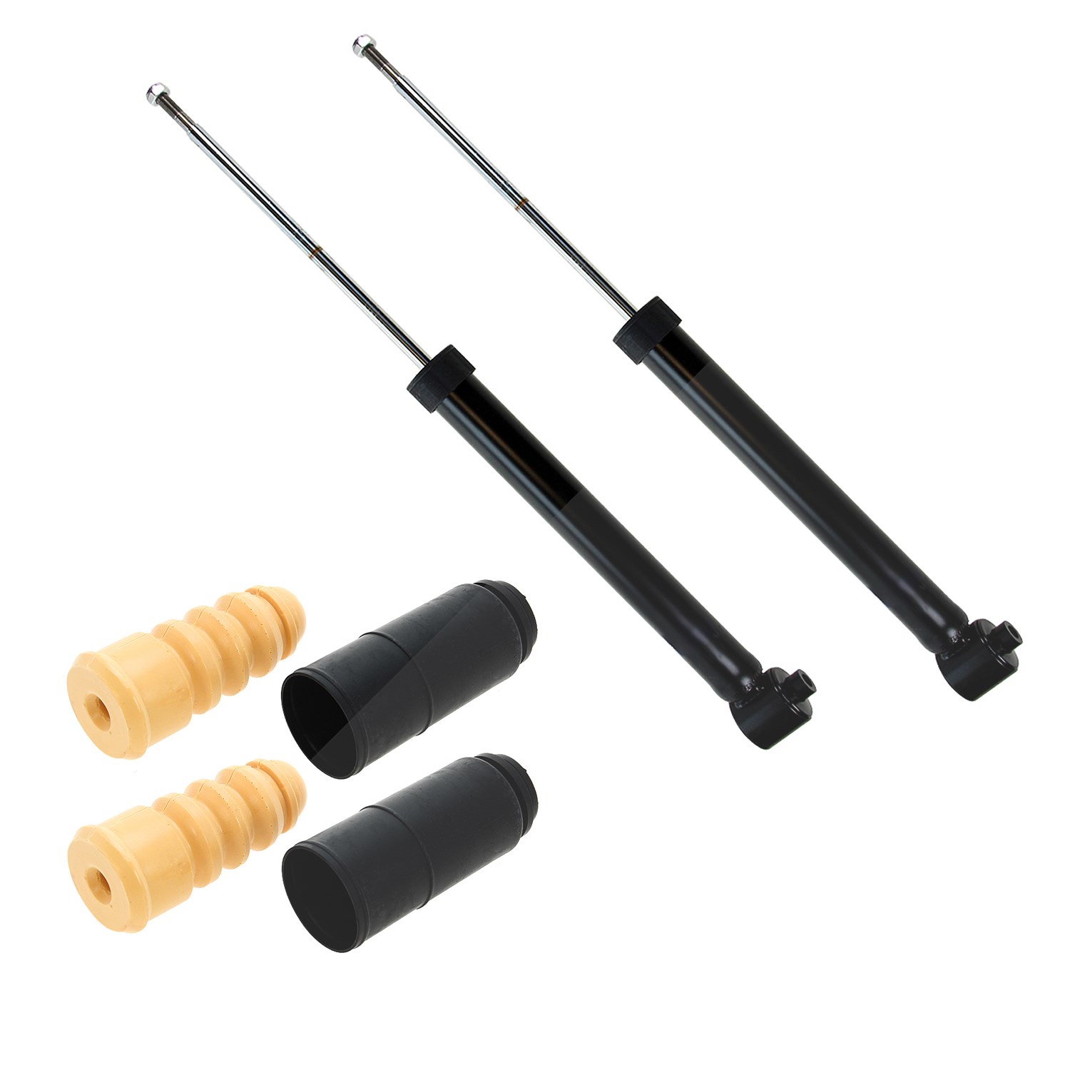 Bestprice 2x Stossdämpfer+ Staubschutz hinten Gasdruck [Hersteller-Nr. 10684787] für Audi, VW, Skoda