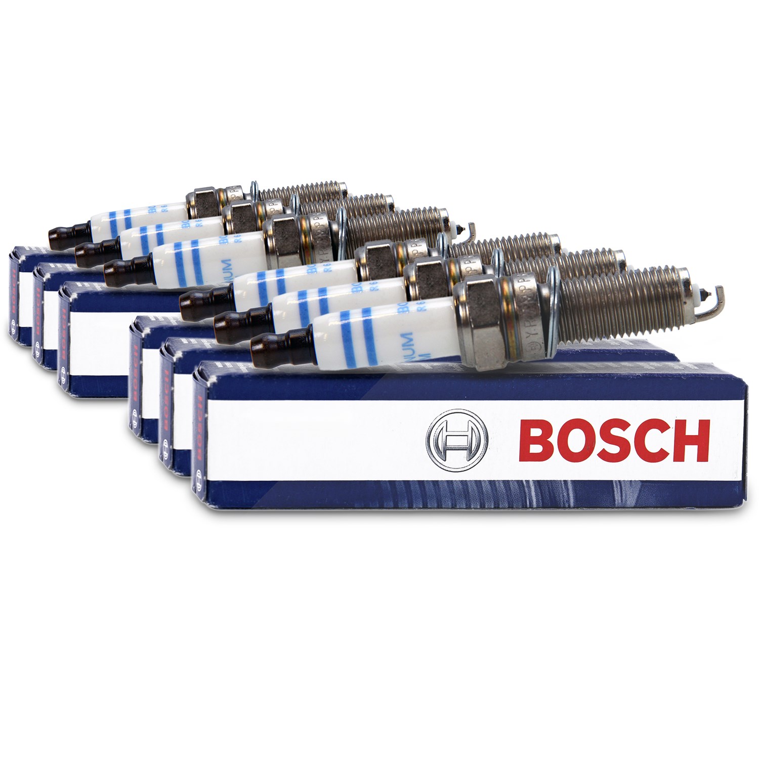 Bosch 6x Zündkerze Doppelplatin [Hersteller-Nr. 0242135509] für Mercedes-Benz
