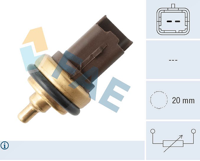 FAE Sensor, Kühlmitteltemperatur 33708 für Citroën MINI STANDARD AUTOMOBILE - Bild 6