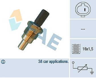 FAE Sensor, Kühlmitteltemperatur 32640 für VW TOYOTA STANDARD AUTOMOBILE - Bild 3