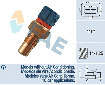 FAE Sensor, Kühlmitteltemperatur 34090 für Citroën Fiat - Bild 4