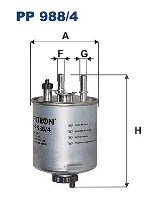 Filtron Kraftstofffilter Pp 988/4 Leitungsfilter 160Mm Für Renault - Bild 6