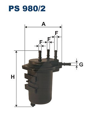 FILTRON Kraftstofffilter PS 980/2 Leitungsfilter 186mm für NISSAN RENAULT Suzuki - Bild 6