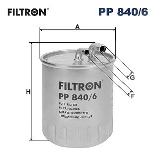 FILTRON Kraftstofffilter PP 840/6 Leitungsfilter 125mm für Chrysler Fiat Mercedes - Bild 6
