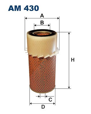 FILTRON Luftfilter AM 430 Filtereinsatz 290mm für TOYOTA ONAN Iveco Ford GM Volvo DAEWOO Fiat ISUZU HYUNDAI MITSUBISHI NISSAN RENAULT - Bild 6