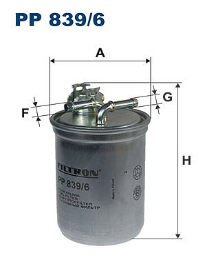 FILTRON Kraftstofffilter PP 839/6 Leitungsfilter 143mm für Ford VAG - Bild 8