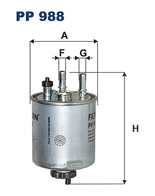 Für FILTRON PP 988 Fuel Filter PP 988 Fuel filter fits: RENAULT KANGOO BE BOP, - Bild 5