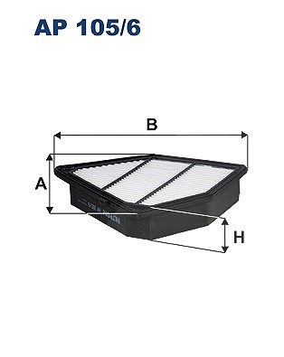 Für FILTRON AP 105/6 Air filter AP 105/6 Air filter (Cartridge) fits: HONDA CR- - Bild 5