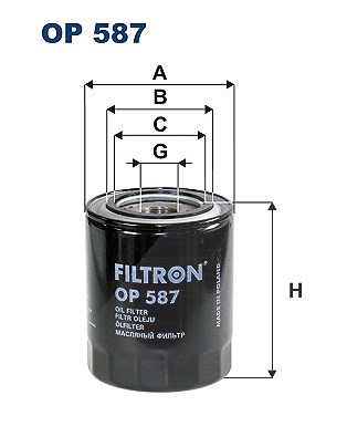 Für FILTRON FILTRY OP 587 OIL FILTER - Bild 6