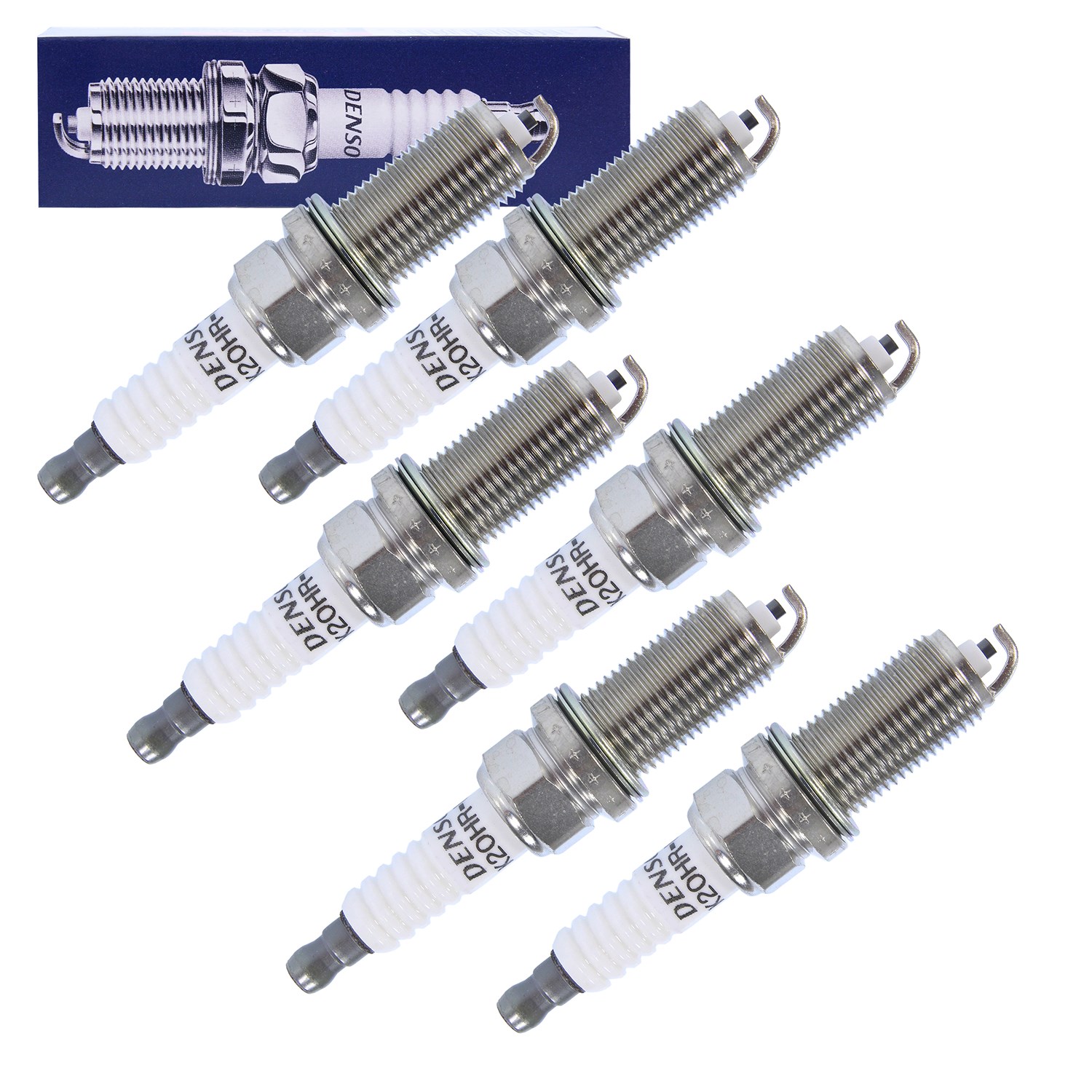 Denso 6x Zündkerze K20HR-U11 [Hersteller-Nr. K20HR-U11] für Toyota