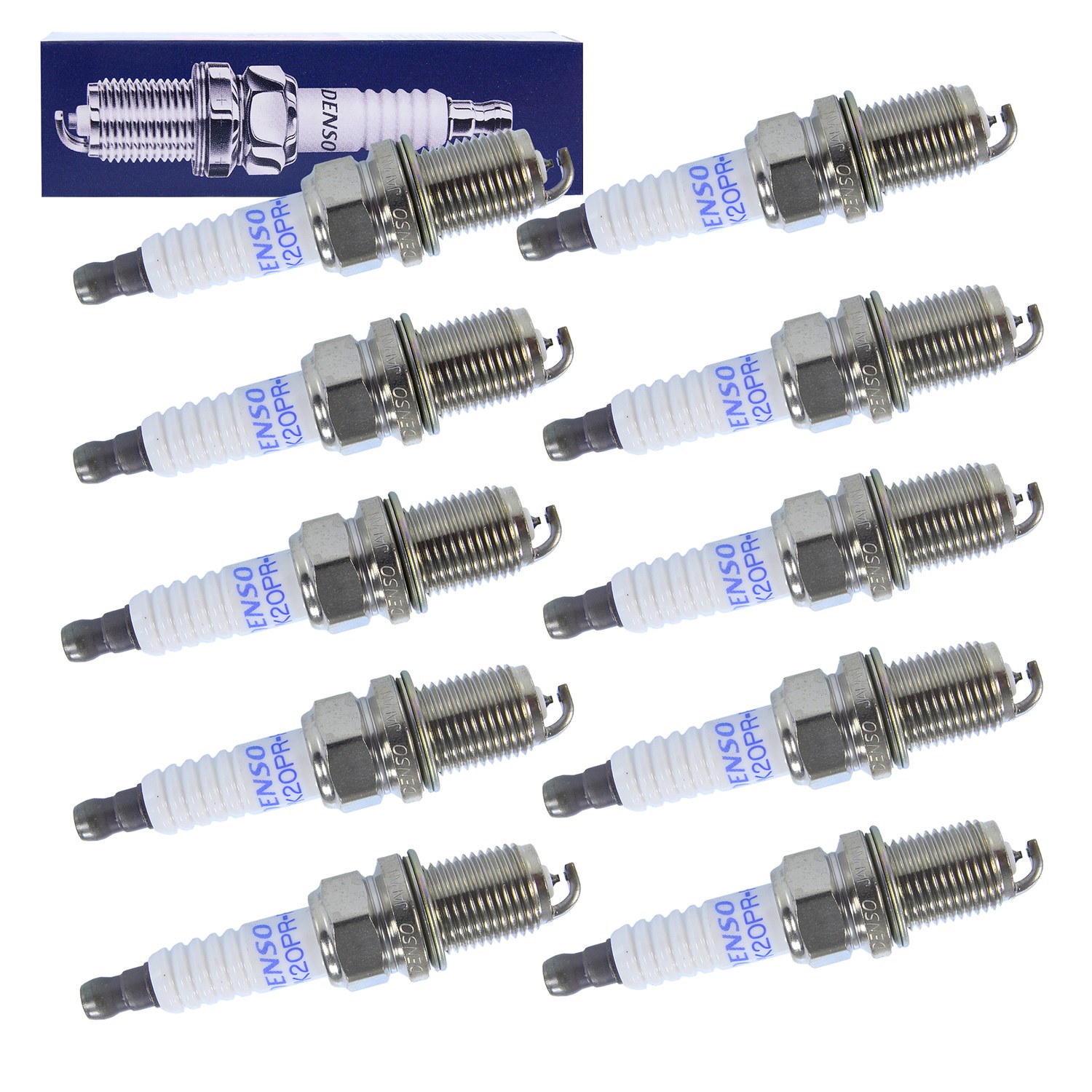 Denso 10x Zündkerze Platinum PK20PR-P8 [Hersteller-Nr. PK20PR-P8] für Audi
