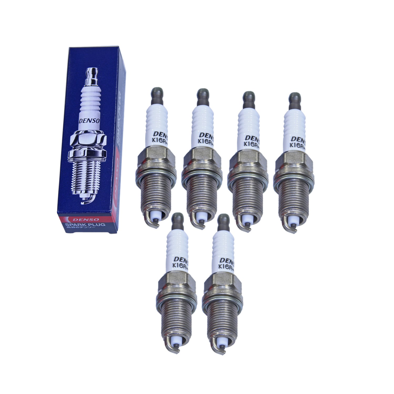 Denso 6x Zündkerze Nickel K16R-U11 [Hersteller-Nr. K16R-U11] für Chrysler