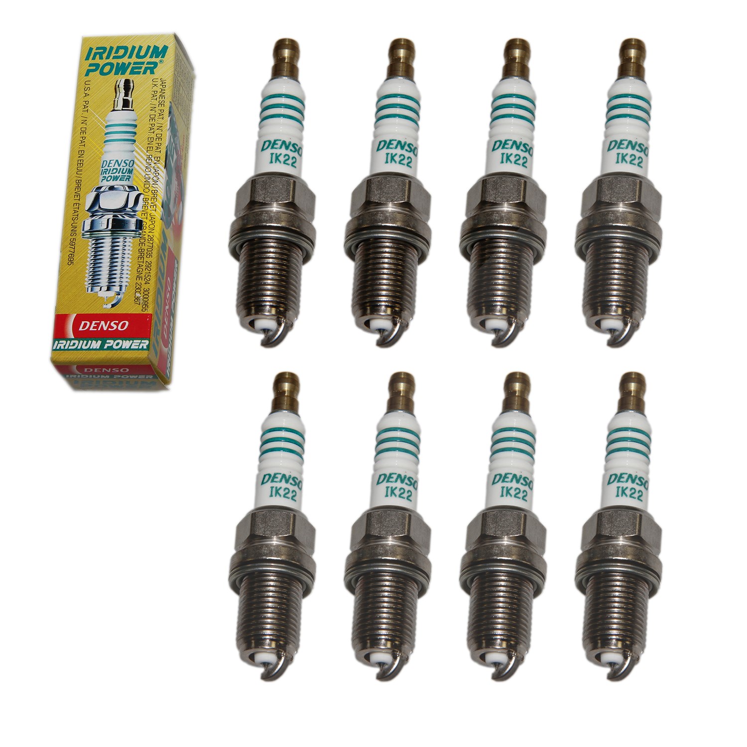 Denso 8x Zündkerze Iridium Power IK22 [Hersteller-Nr. IK22] für Audi