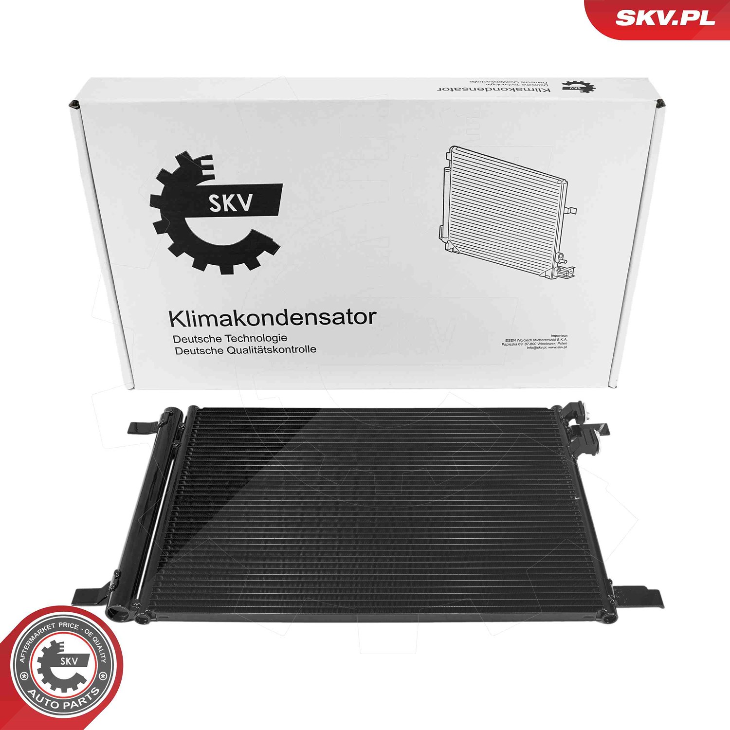 Esen Skv Kondensator, Klimaanlage [Hersteller-Nr. 86SKV006] für Audi, Skoda, Seat, VW