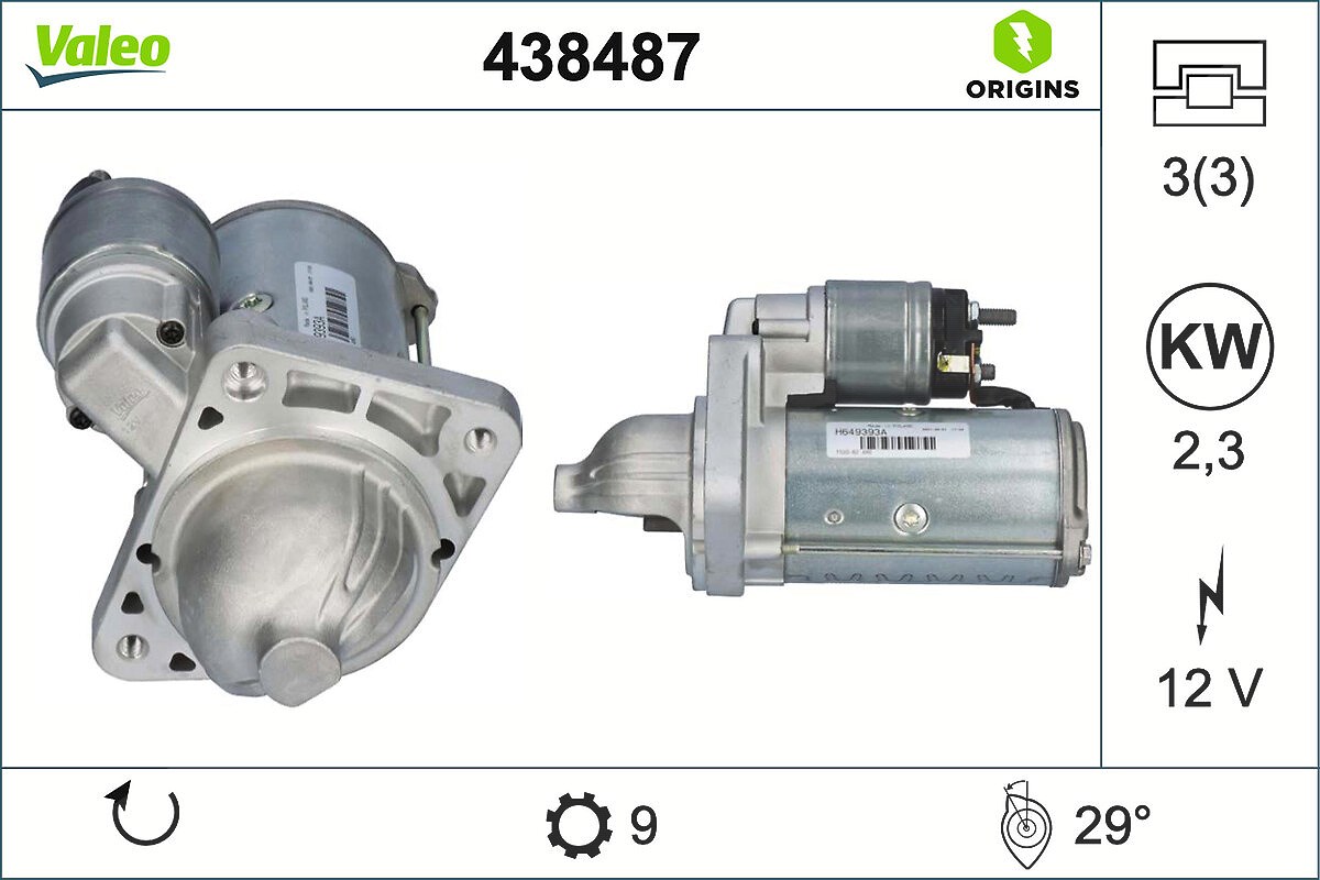 Valeo Starter [Hersteller-Nr. 438487] für Renault, Uaz, Iveco