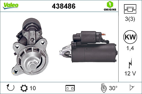 Valeo Starter [Hersteller-Nr. 438486] für Ford