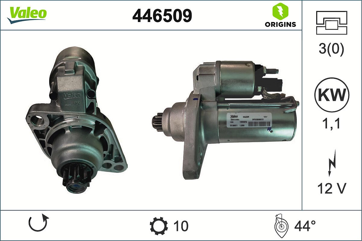 Valeo Starter [Hersteller-Nr. 446509] für Audi, Skoda, Seat, VW