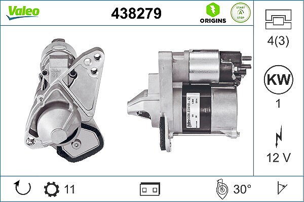 Valeo Starter [Hersteller-Nr. 438279] für Nissan, Dacia, Renault