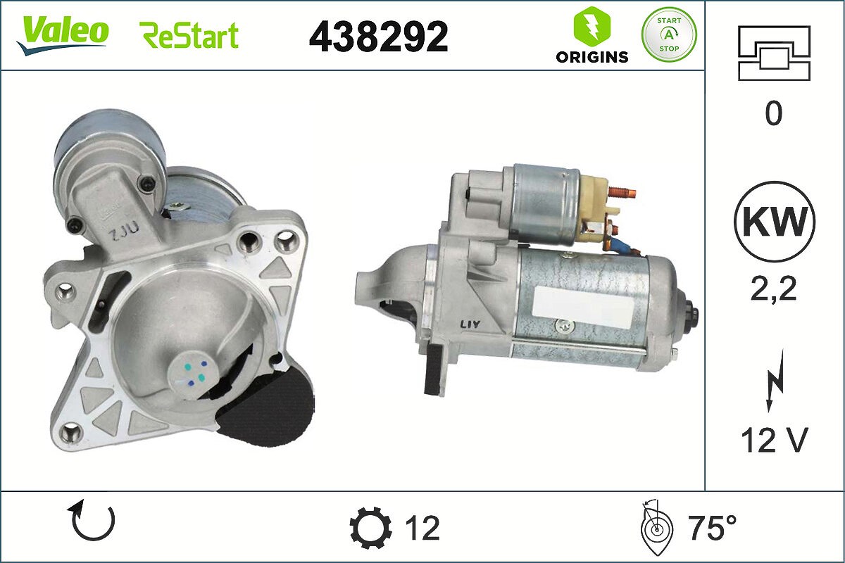 Valeo Starter [Hersteller-Nr. 438292] für Opel, Renault, Vauxhall