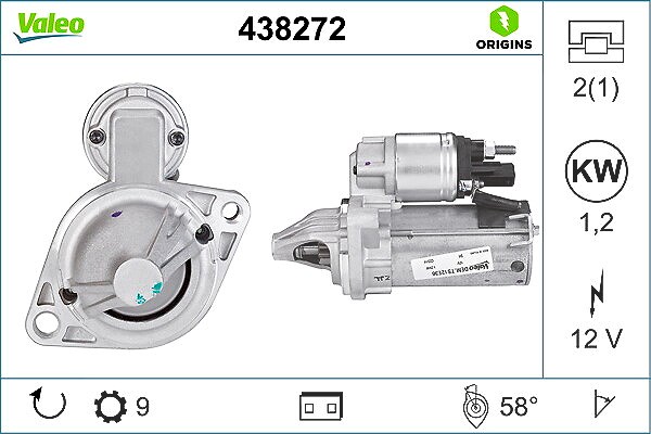 Valeo Starter [Hersteller-Nr. 438272] für BMW